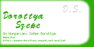 dorottya szepe business card