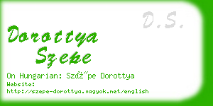 dorottya szepe business card